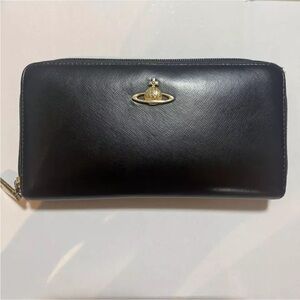Vivienne Westwood Black and Gold Clutch